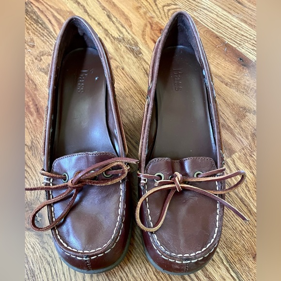 Vintage ‘90s Bass Easthampton Platform Wedge real leather, sz 8 - Picture 2 of 10